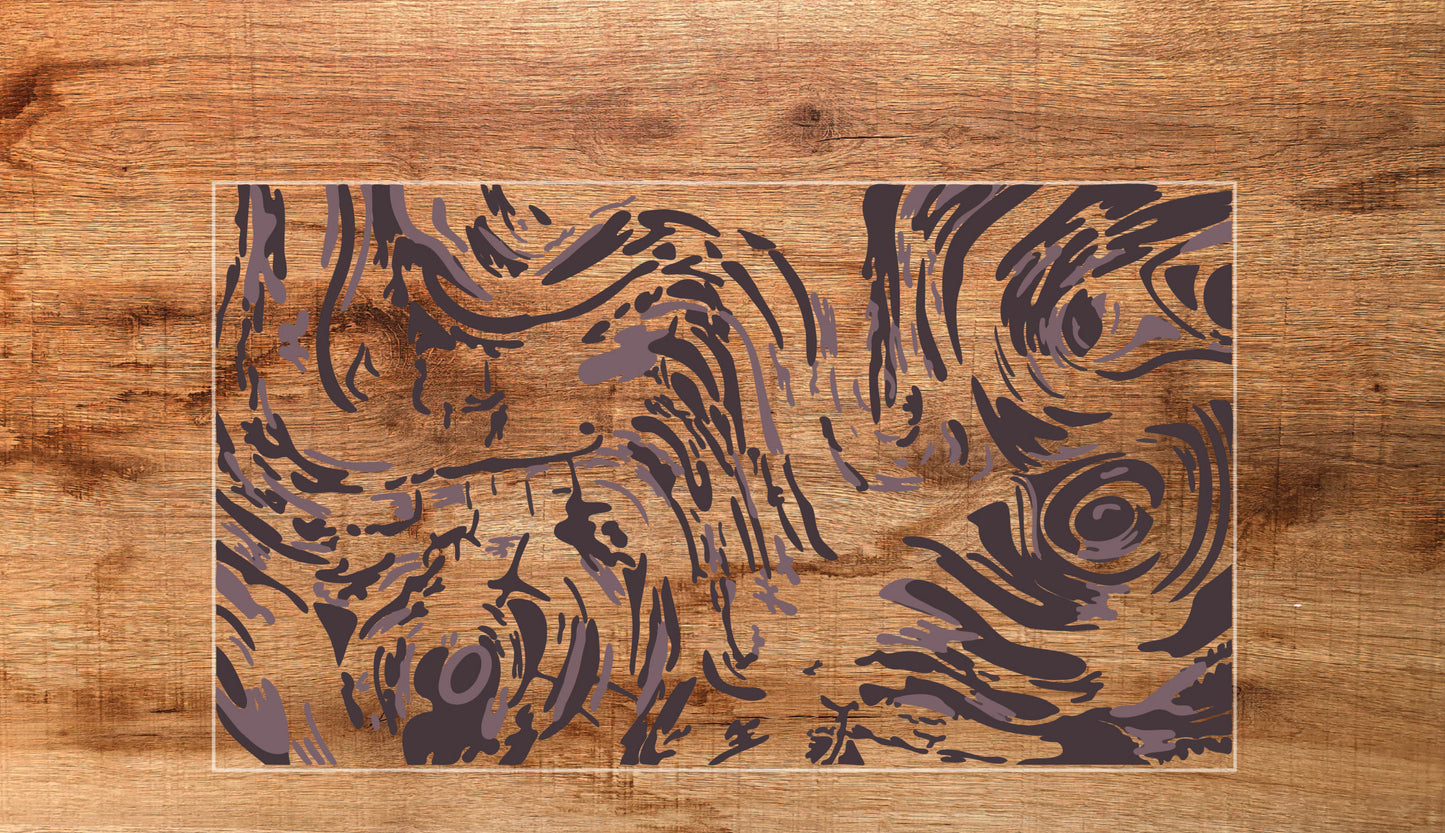 Ripples of Wood Acrylic Desktop Protector