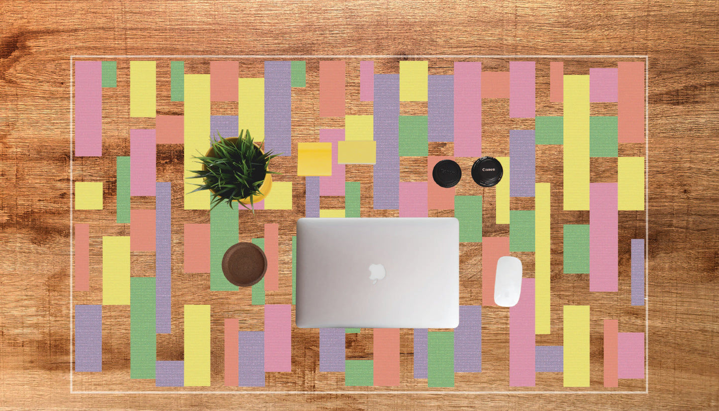 Mosaic Blocks Acrylic Desktop Protector