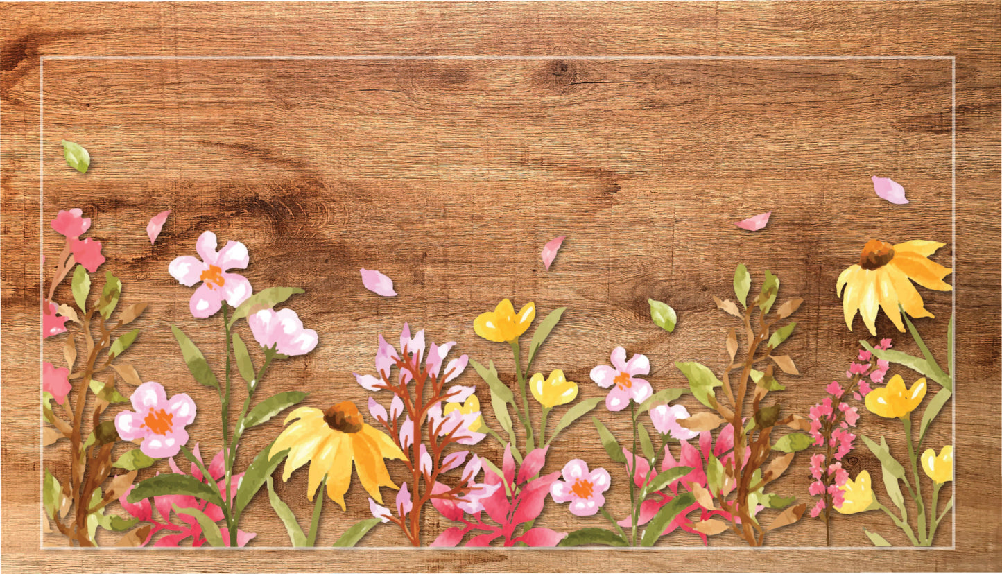 Watercolor Garden Acrylic Desktop Protector